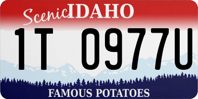 ID license plate 1T0977U