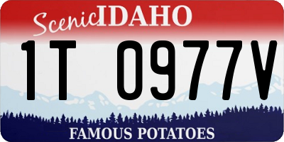 ID license plate 1T0977V