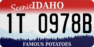 ID license plate 1T0978B