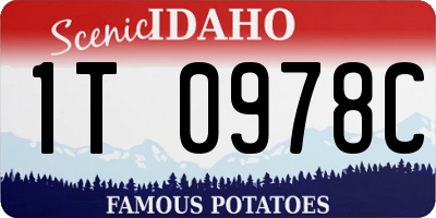 ID license plate 1T0978C