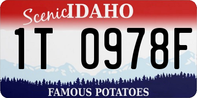 ID license plate 1T0978F