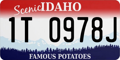 ID license plate 1T0978J