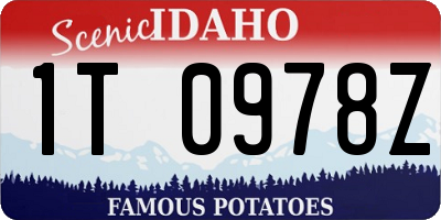 ID license plate 1T0978Z