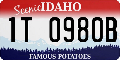 ID license plate 1T0980B
