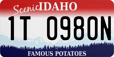 ID license plate 1T0980N