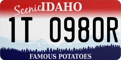 ID license plate 1T0980R