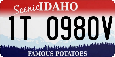 ID license plate 1T0980V