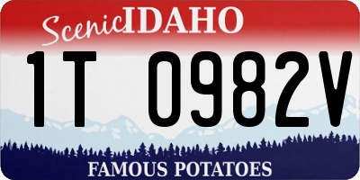 ID license plate 1T0982V