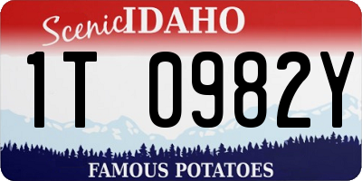 ID license plate 1T0982Y