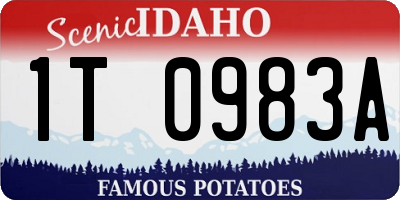 ID license plate 1T0983A