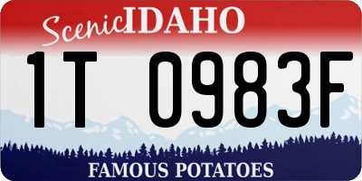 ID license plate 1T0983F