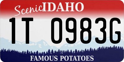ID license plate 1T0983G