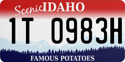 ID license plate 1T0983H