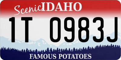 ID license plate 1T0983J