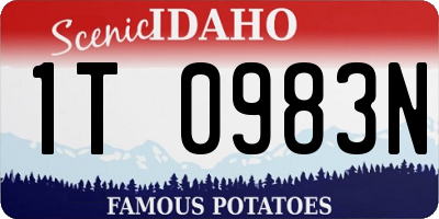 ID license plate 1T0983N