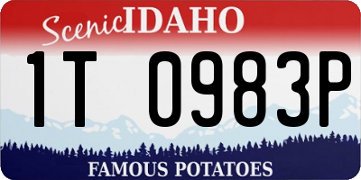 ID license plate 1T0983P