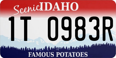 ID license plate 1T0983R