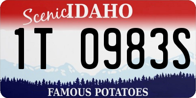 ID license plate 1T0983S