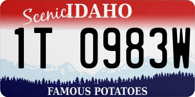 ID license plate 1T0983W