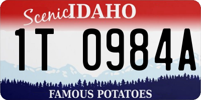 ID license plate 1T0984A