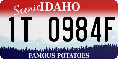 ID license plate 1T0984F