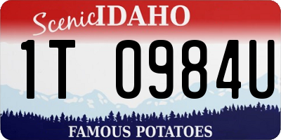ID license plate 1T0984U