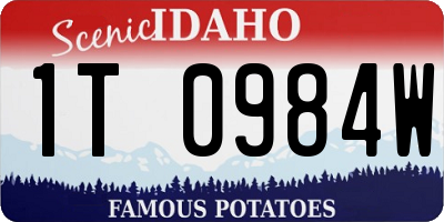 ID license plate 1T0984W