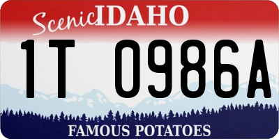 ID license plate 1T0986A