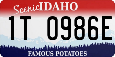 ID license plate 1T0986E