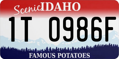 ID license plate 1T0986F