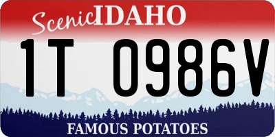 ID license plate 1T0986V
