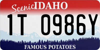 ID license plate 1T0986Y