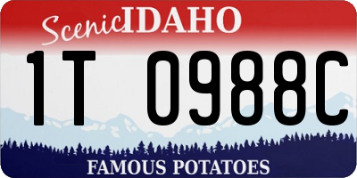 ID license plate 1T0988C
