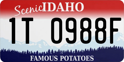 ID license plate 1T0988F