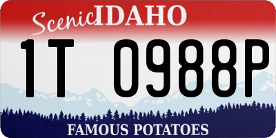 ID license plate 1T0988P