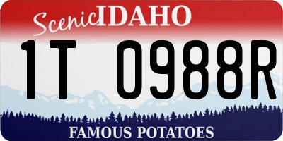ID license plate 1T0988R