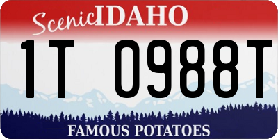 ID license plate 1T0988T