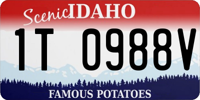 ID license plate 1T0988V