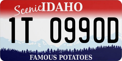 ID license plate 1T0990D