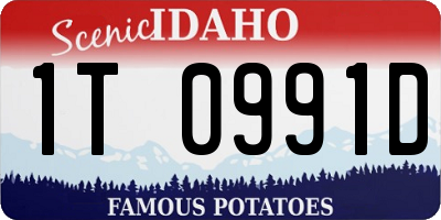 ID license plate 1T0991D