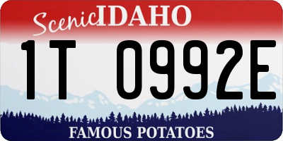 ID license plate 1T0992E