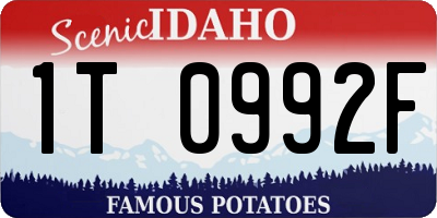 ID license plate 1T0992F