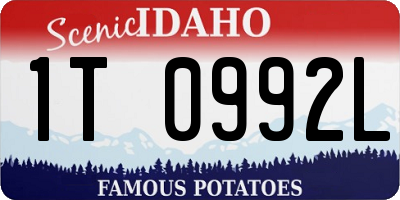 ID license plate 1T0992L