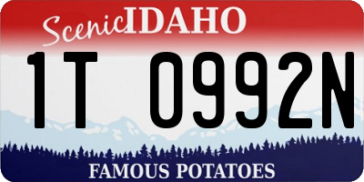 ID license plate 1T0992N
