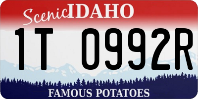 ID license plate 1T0992R