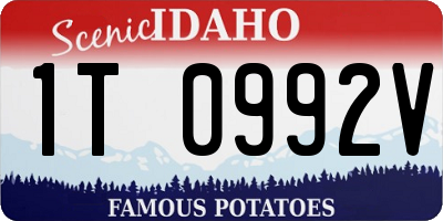 ID license plate 1T0992V