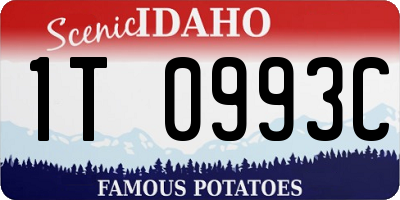 ID license plate 1T0993C