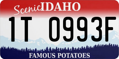 ID license plate 1T0993F