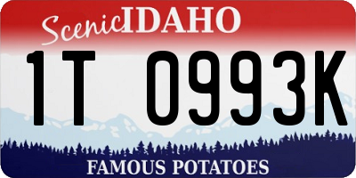 ID license plate 1T0993K
