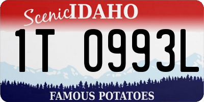 ID license plate 1T0993L